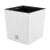 Prosperplast Rato Low square planter, white, 32L, rattan look