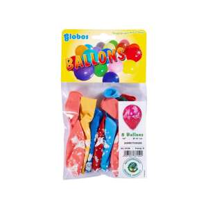 Packung mit 8 Globos Luftballons, verschiedene Farben mit Schmetterlingsdesign - Luftballons