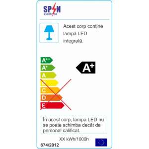 SPAN electric LED mennyezeti lámpa energiahatékonysági címke - Delight
