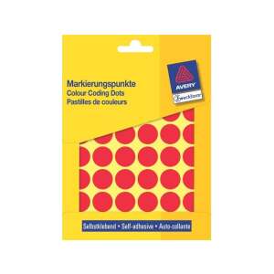 Avery 3374 18 mm rote Farbcodierungspunkte, 1056 selbstklebende Etiketten pro Packung - Avery