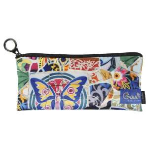 Fridolin Gaudi textile pencil case, multi-colored, with zipper, butterfly design - Pencil Case