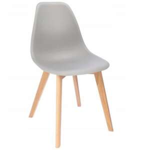 Scandinavian Style Chair, PP, Wood, Grey, 46x52x82 cm, Ada