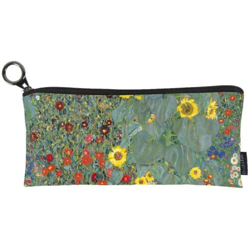 Fridolin Klimt sunflower pencil case, zippered, for pens, pencils, art supplies