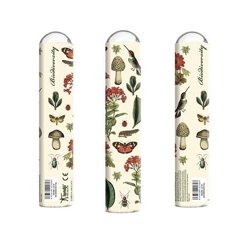 Londji Kaleidoscope Red Biodiversity, a cylindrical optical toy that creates kaleidoscopic patterns from surrounding objects