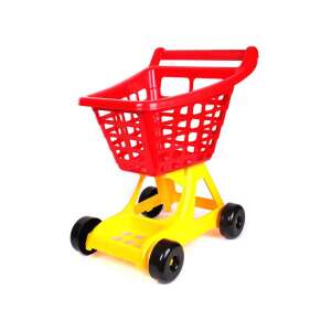 Red and yellow plastic toy shopping cart - Shop Playset, Shopping