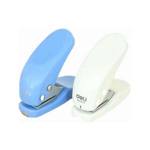 Gauritor Deli cu o singură gaură, albastru și alb, capacitate de 10 foi - Perforatori de hârtii