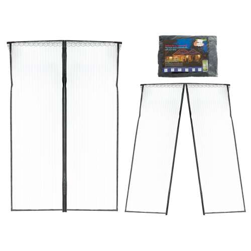 Magnetic door screen, 160 x 230 cm, black, with packaging