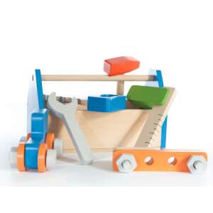 Marc Toys wooden toolbox with tools for kids, 8 pieces - DIY Craft Kit