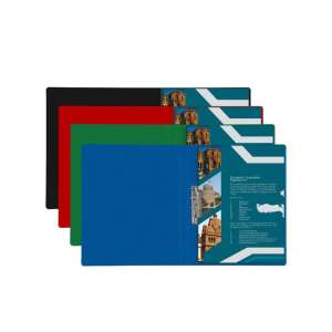 Plastweld A5 PVC schwarzer Schnellhefter, 4er Pack, schwarz, rot, grün, blau - Schnellhefter