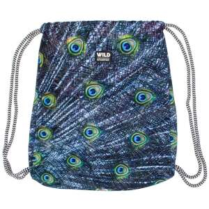 Wild Starpak Peacock Feather Drawstring Backpack - Dressing Accessory