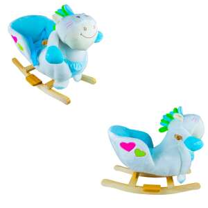 Roben Toys Plush Cow Rocking Chair, Safety Belt, Music, ON/OFF Switch