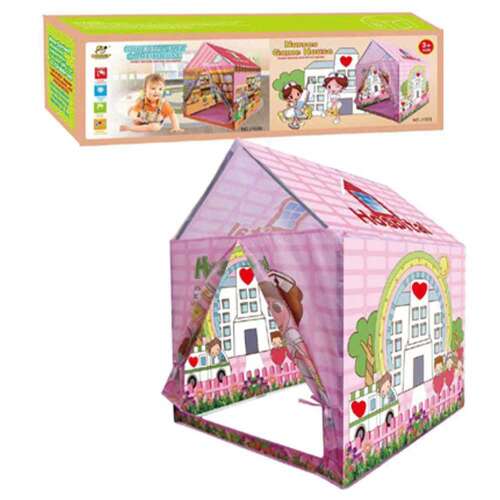 Játszósátor gyerekeknek, rózsaszín, ház alakú, kórházi témával, tökéletes a képzeletbeli játékhoz