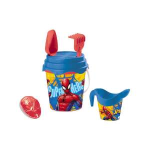 Spider-Man 6-teiliges Sandspielzeug-Set, inklusive Eimer, Schaufel, Rechen, Form, Sieb und Gießkanne - Strandspielzeug