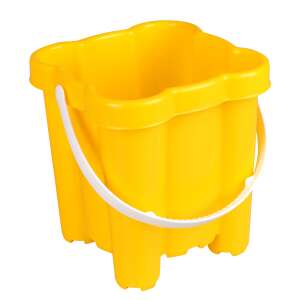 Sárga Homokozó vödör, 16 cm műanyag homokozó vödör - Felfújható játék & Strandjáték