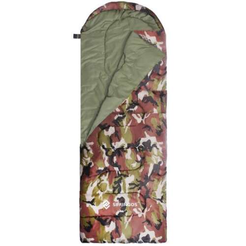 Springos 2-in-1 camouflage sleeping bag, 210x73 cm