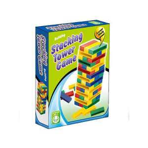 Jenga toronyépítő játék, színes blokkok, családi szórakozás, gyerekjáték - Jenga