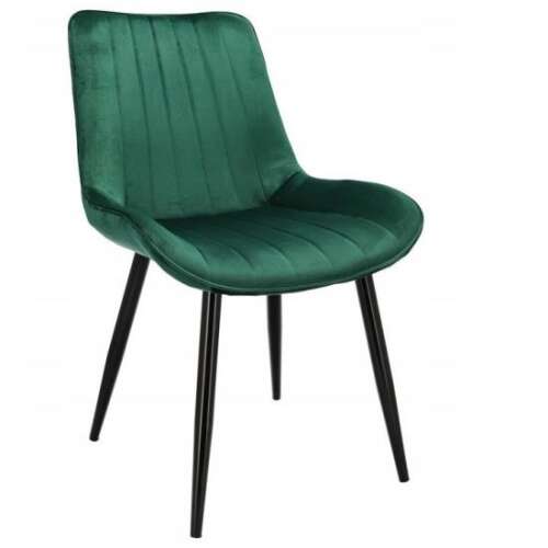 Skandináv stílusú szék, bársony, fém, zöld, 54x61x83 cm, Viva 75158543
