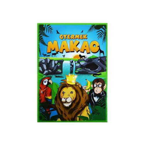 Kviz Gyerek Makaó kártyajáték, szórakoztató családi játék dzsungel állatokkal - Kártyajáték