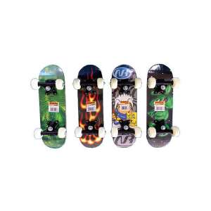 Mini gördeszka különféle mintákkal, 43x15cm, 60kg maximális teherbírás - Gördeszkázás