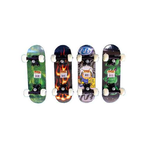 Mini gördeszka különféle mintákkal, 43x15cm, 60kg maximális teherbírás