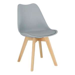Jumi Oslo Scandinavian style chair, PU seat, 48.5x54x82 cm, grey