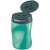 Stabilo Easy pencil sharpener, olive green, three holes, with a container, for right-handed people