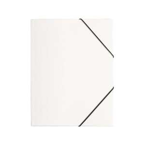 Fehér A4-es PP gumis mappa fekete gumiszalagokkal, Pagna - Pagna