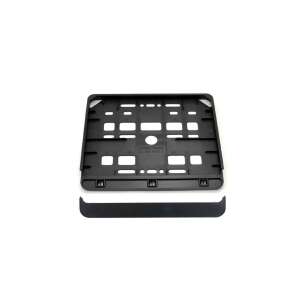 Suport pentru număr de înmatriculare motocicletă negru, 15 x 19cm - Suporturi pentru plăcuțe de înmatriculare