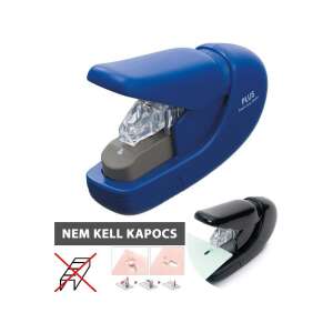 PLUS JAPAN mini capsator, albastru, fără capse, premiul REDDOT DESIGN, mâner ergonomic, capsator de hârtie, articole de papetărie - Capsatoare, capse