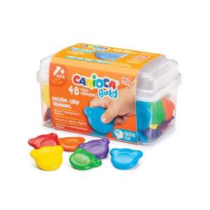Carioca Baby Teddy Malkreiden, 48 Stück, Bärenform, für Kleinkinder, in einer Aufbewahrungsbox, digitales Grifftraining, kreatives Spiel - Crayons