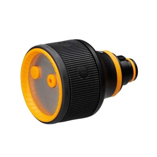 Fiskars 3-function watering nozzle with SoftGrip, black and orange