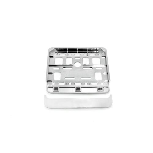 Króm robogó rendszámtábla keret, 11,4 x 14 cm