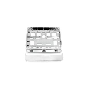 Rămă de plăcuță de înmatriculare cromată pentru scuter, 11,4 x 14 cm - Suporturi pentru plăcuțe de înmatriculare
