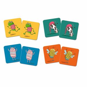 Trefl Memos Classic & Plus memory game tiles featuring cartoon animals - Memory Game