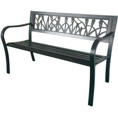 GardenLine elegáns Kerti pad 125x53x77cm - Tulipán - fekete