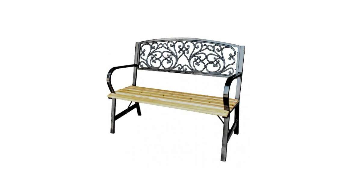 GardenLine dekorativna vrtna klupa 120x56x87cm #smeđa-crna
75163030