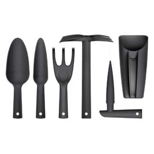 Artool 6-piece garden tool set, includes trowel, hand rake, hand cultivator, hand fork, hand shovel, and a transplanting tool
