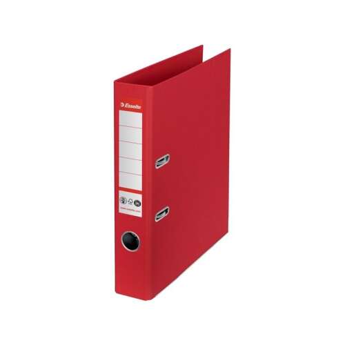 Esselte No.1 A4 50mm piros gyűrűs mappá, 100%-ban újrahasznosított és újrahasznosítható, klímasemleges, FSC és Blue Angel tanúsítványokkal