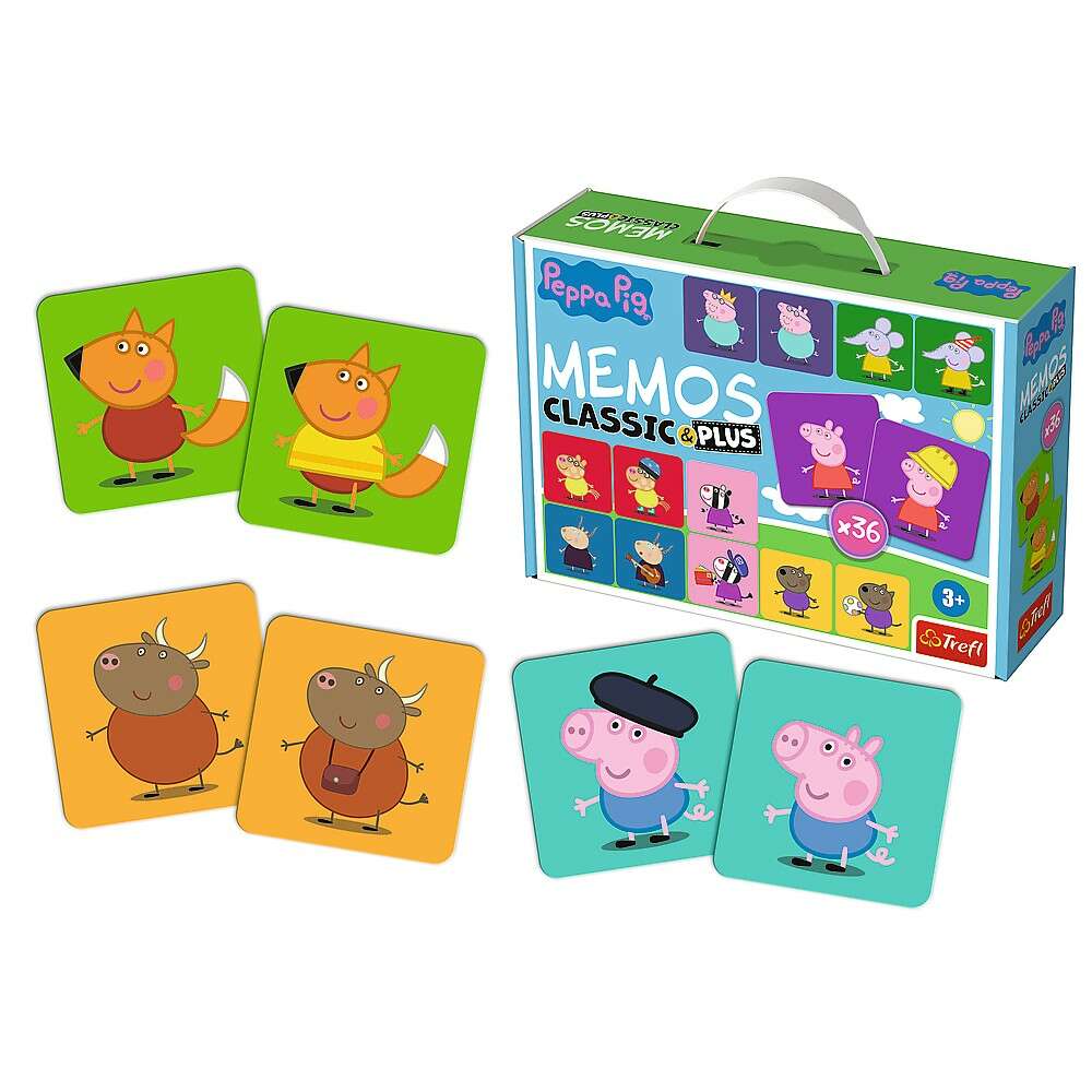 Peppa Pig Classic & Plus Memory Game 36 pieces - Trefl