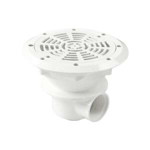 Prémium 2 hüvelykes medence fenéklefolyó ráccsal, fehér műanyag - Beépítő elem