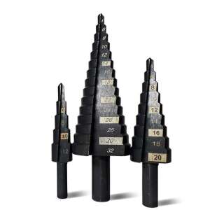 Richmann Exclusive 3-piece step drill bit set, titanium coated, 4-12/20/32 mm - Drill bit