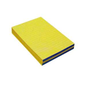 Gelber linierter Notizblock, A5 Größe, geklebt, zum Schreiben und Notieren - Notizblöcke