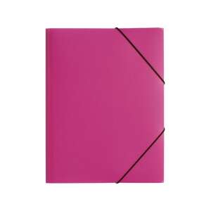 Rózsaszín A4-es PP gumis mappa 3 belső patenthoz, Pagna márka - Pagna
