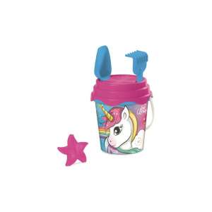 Unikornis homokozó vödör szett, 5 darabos, vödör, lapát, gereblye, forma és szita - Felfújható játék & Strandjáték