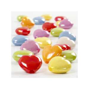 Színes szív alakú műanyag gyöngyök, akril gyöngyök - Gyöngy & Gyöngyfűző