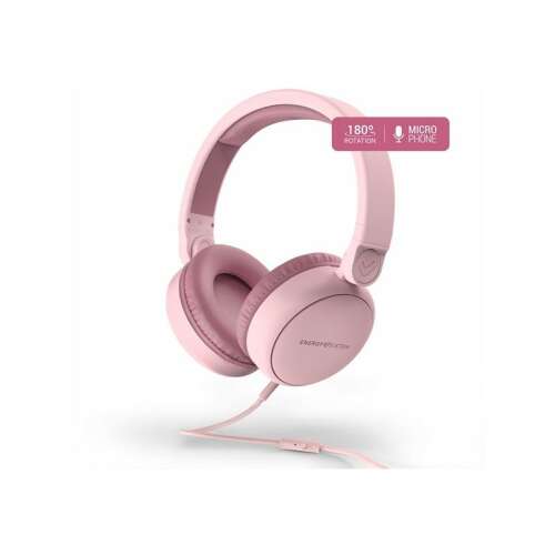 Energy Sistem EN 448845 Headphones Style 1 Talk Pure mikrofonos rózsaszín fejhallgató
