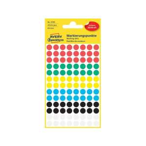 Avery Zweckform 3000 8 mm selbstklebende farbige Punkte, 416 Punkte, gemischte Farben - Avery