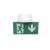 Iris Lighting IL003EMEX3H3W emergency exit sign, green, with white arrow and running man symbol