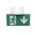 Iris Lighting IL003EMEX3H3W emergency exit sign with arrow, white, green