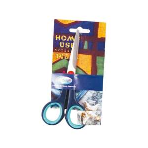 Nožnice Centrum 140 mm pre domáce použitie, modré a zelené rukoväte, čepele z nehrdzavejúcej ocele - Kancelárske doplnky